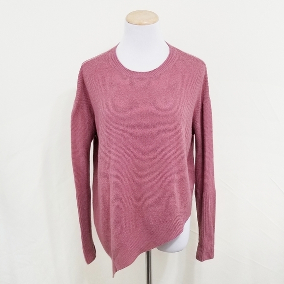 Acrobat asymmetric wool sweater rosewood pink - Picture 2 of 6